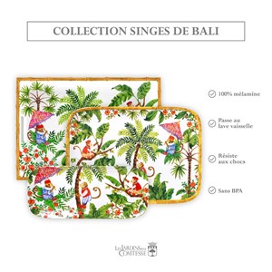 Plateau rectangulaire - contour bambou -