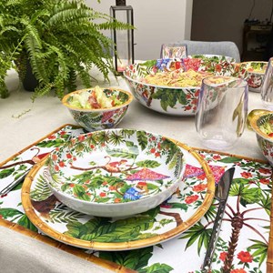 Assiette creuse mélamine singes 20 cm