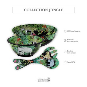 Grand saladier mélamine jungle 31 cm