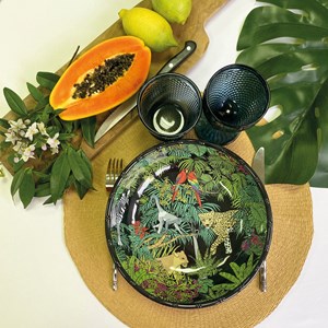 Assiette creuse mélamine contour bambou