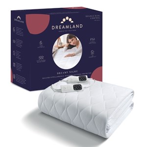 Dreamland hypoallergénique surmatelas chauffant double avec 2 télécommandes