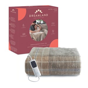 Dreamland couverture chauffante en velour doux - indulgent days - extra large