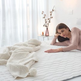 Dreamland cosy cotton surmatelas chauffant double avec 2 télécommandes