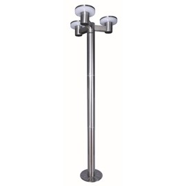 Lampadaire solaire timeo hauteur 199 cm 3 lampes avec télécommande