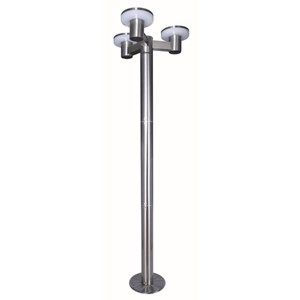 Lampadaire solaire timeo hauteur 199 cm 3 lampes avec télécommande
