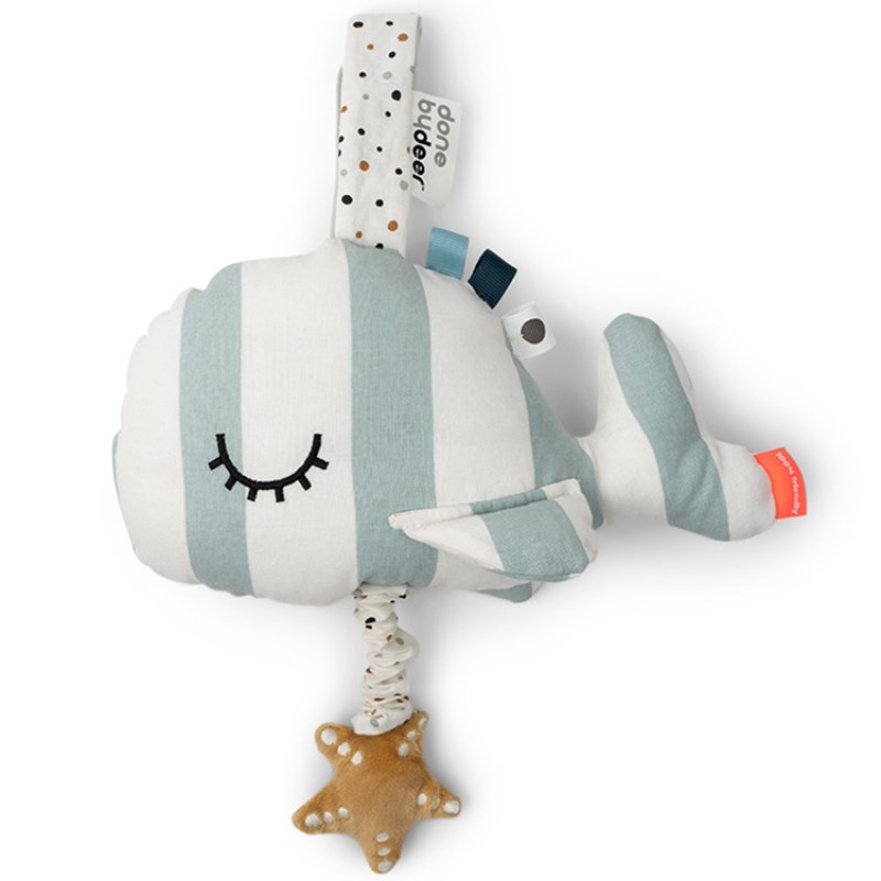 Peluche musicale à suspendre baleine bleue wally