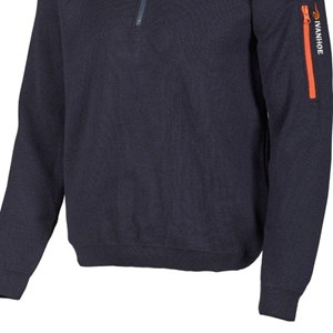 Ivanhoe gilet hadar demi-zip bleu L