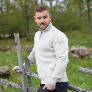 Ivanhoe pull nls demi-zip en grains de L