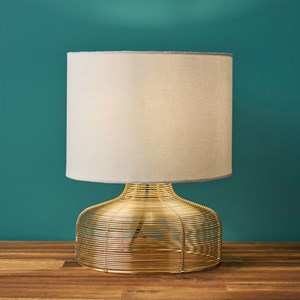 Lampe en métal doré