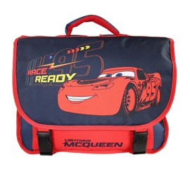 Bagtrotter - cars -  cartable 38cm  - rouge et bleu marine - 2 compartiments