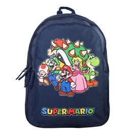 Bagtrotter - super mario - sac à dos scolaire - marine -  2 compartiments