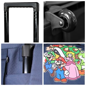 Bagtrotter - super mario -  cartable 38cm  - cartable à roulettes - marine -