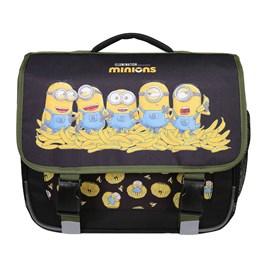 Bagtrotter - les minions -  cartable 38cm  - noir - 2 compartiments  - 1 poche
