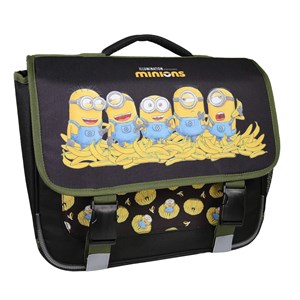 Bagtrotter - les minions -  cartable 38cm  - noir - 2 compartiments  - 1 poche