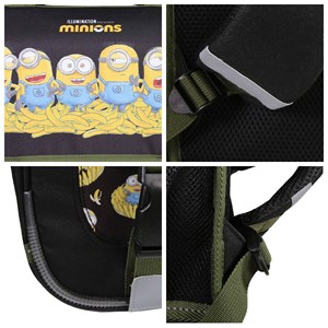 Bagtrotter - les minions -  cartable 38cm  - noir - 2 compartiments  - 1 poche