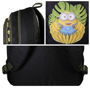 Bagtrotter - les minions - sac à dos scolaire - noir -  2 compartiments