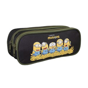 Bagtrotter - les minions - trousse scolaire rectangulaire - noir - 2