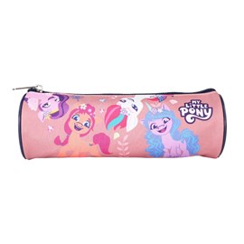 Bagtrotter - my little pony - trousse scolaire ronde - rose - 1 compartiment