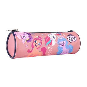 Bagtrotter - my little pony - trousse scolaire ronde - rose - 1 compartiment