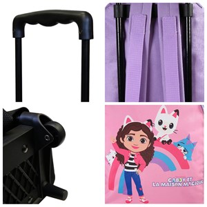 Bagtrotter - gabby et la maison magique - sac à dos scolaire à roulettes  -