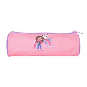 Bagtrotter - gabby et la maison magique -trousse scolaire ronde - rose pâle -