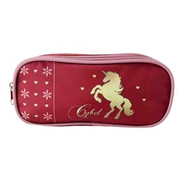 Bagtrotter trousse scolaire 2 compartiments cybel rose