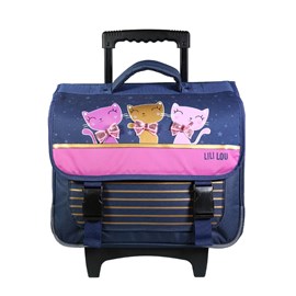 Bagtrotter cartable à roulettes 38 cm lili lou bleu