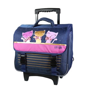 Bagtrotter cartable à roulettes 38 cm lili lou bleu