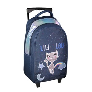 Bagtrotter sac à dos à roulettes lili lou bleu