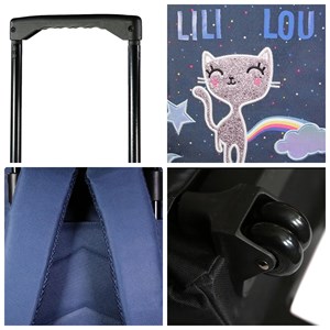 Bagtrotter sac à dos à roulettes lili lou bleu