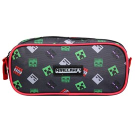 Bagtrotter  trousse scolaire rectangulaire minecraft noir