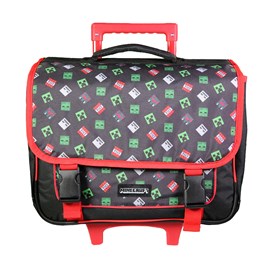 Bagtrotter cartable à roulettes 38 cm minecraft noir