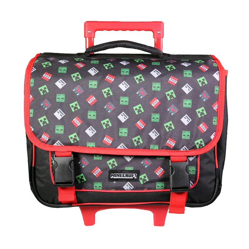 Bagtrotter cartable à roulettes 38 cm minecraft noir
