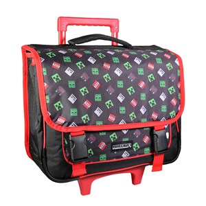 Bagtrotter cartable à roulettes 38 cm minecraft noir