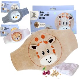 Bouillotte noyaux de cerise bébé (giraffe) - ceinture anticolique