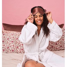 Masque de sommeil en soie moka