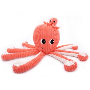 Peluche filou maman et bébé les ptipotos corail (50 cm)