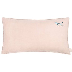 Nobodinoz coussin 50 x 30 cm brodé lin f
