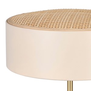 Lampe dorée et bambou