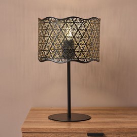 Lampe noire et dorée