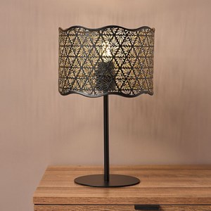 Lampe noire et dorée
