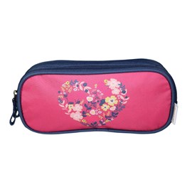 Bagtrotter trousse scolaire 2 compartiments phileas rose