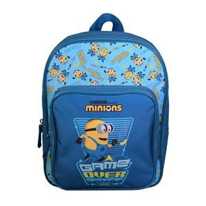 Sac à dos 31cm poche les minions bleu