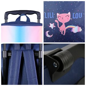 Bagtrotter sac à dos à roulettes lili lou bleu