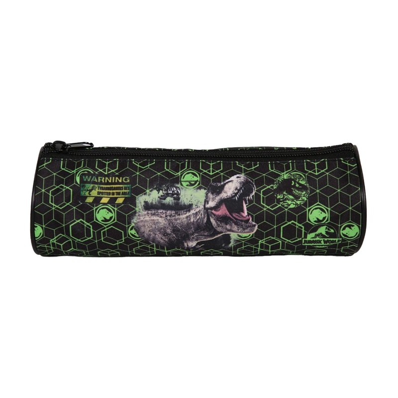 Bagtrotter trousse scolaire ronde jurassic world vert