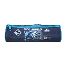 Bagtrotter trousse scolaire ronde jurassic world bleu