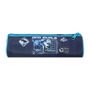 Bagtrotter trousse scolaire ronde jurassic world bleu