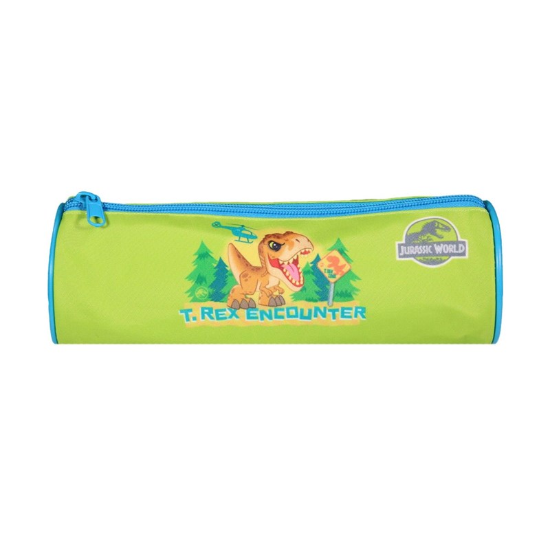 Bagtrotter trousse scolaire ronde jurassic world vert