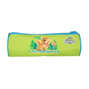 Bagtrotter trousse scolaire ronde jurassic world vert
