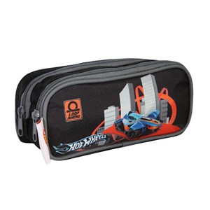 Bagtrotter trousse scolaire 2 compartiments hot wheels multicolore
